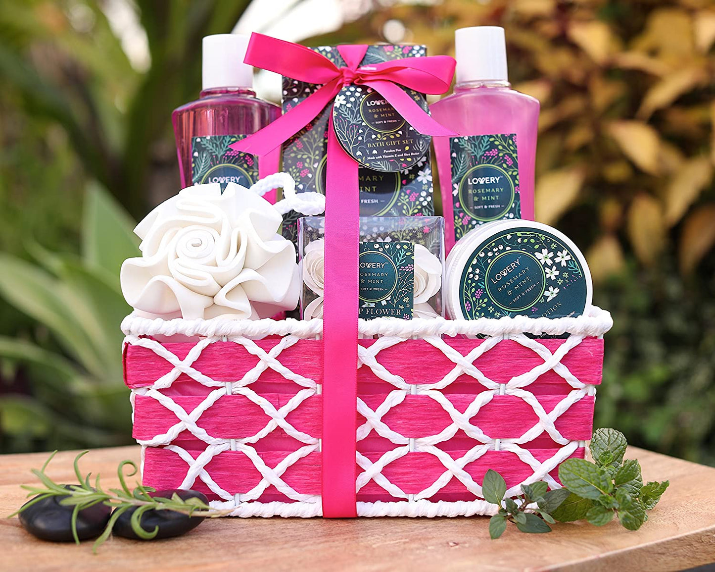 Rosemary and Mint Gift Set  - 9Pc Home Spa Kit