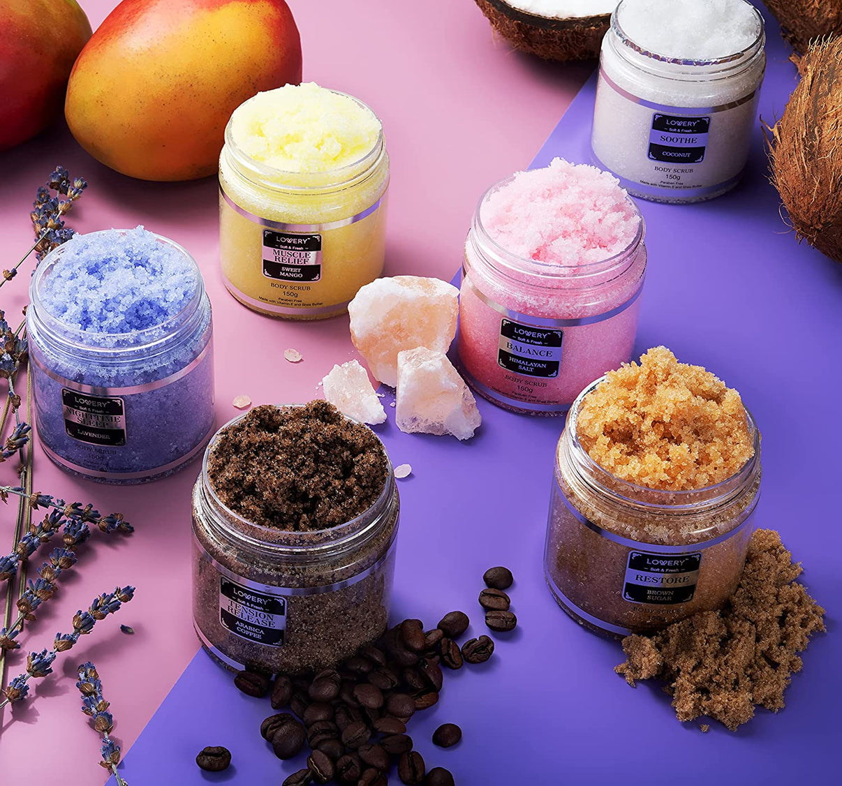 Fathers Day Gift Idea Body Scrub Gift SetMarble Exfoliating Spa Salts Lovery