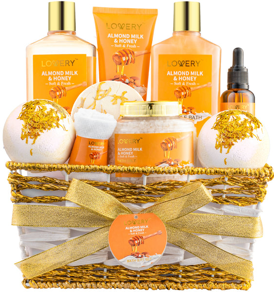 Luxury Almond Milk & Honey Spa 10-Piece Set | Lovery Gifts for Mom