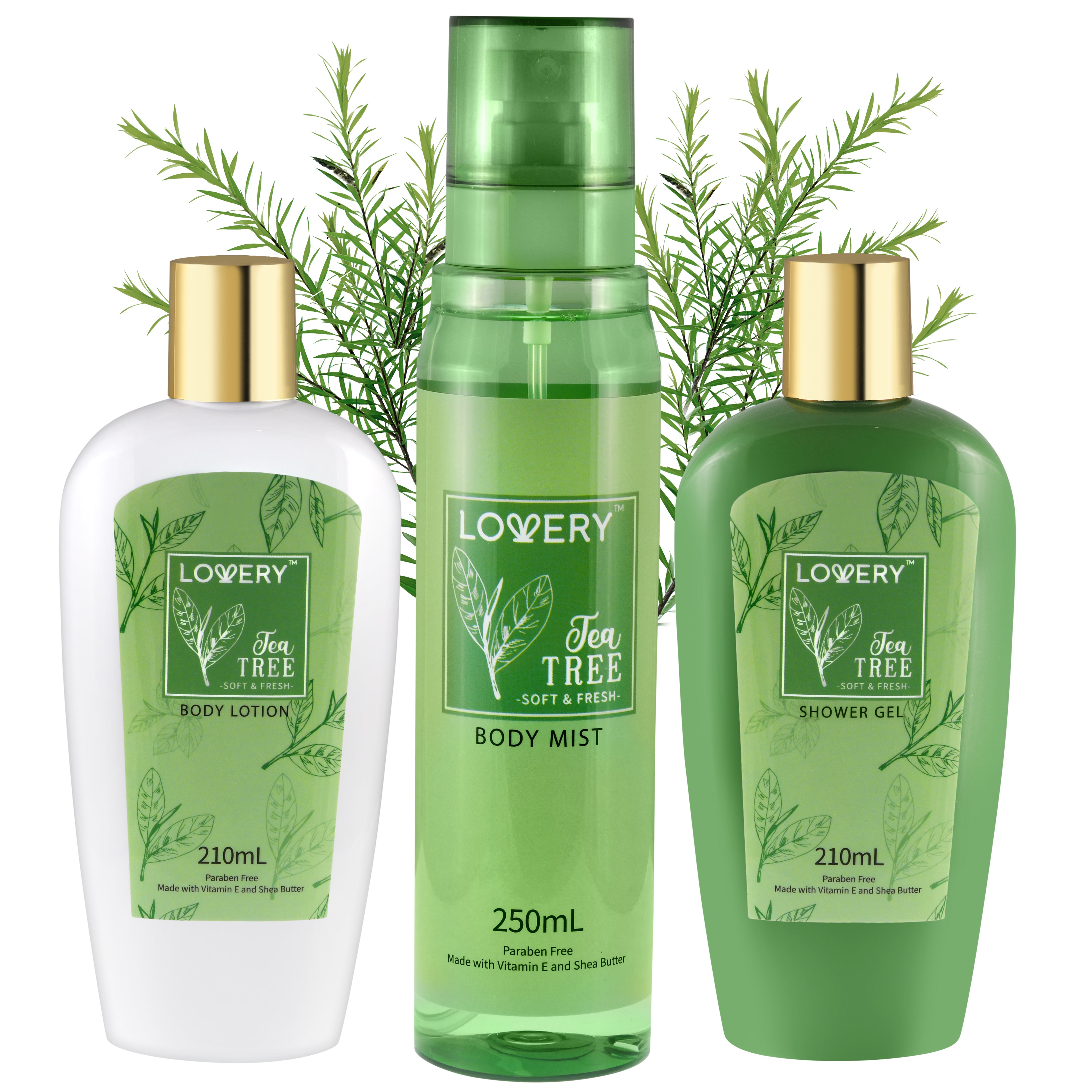 Lovery Tea Tea Tree Body Care Set - 3Pc Bath and Body Kit – Lovery